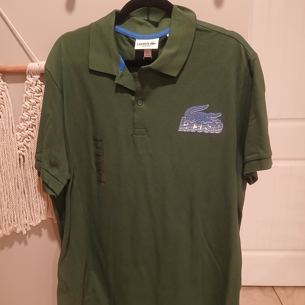 Lacoste Men's Dark Green Polo Shirt